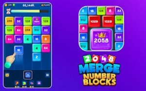 2048 Number Merge Puzzle